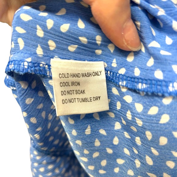 Hello Molly Down to Georgia Dress Blue White Size Large - Picture 9 of 10